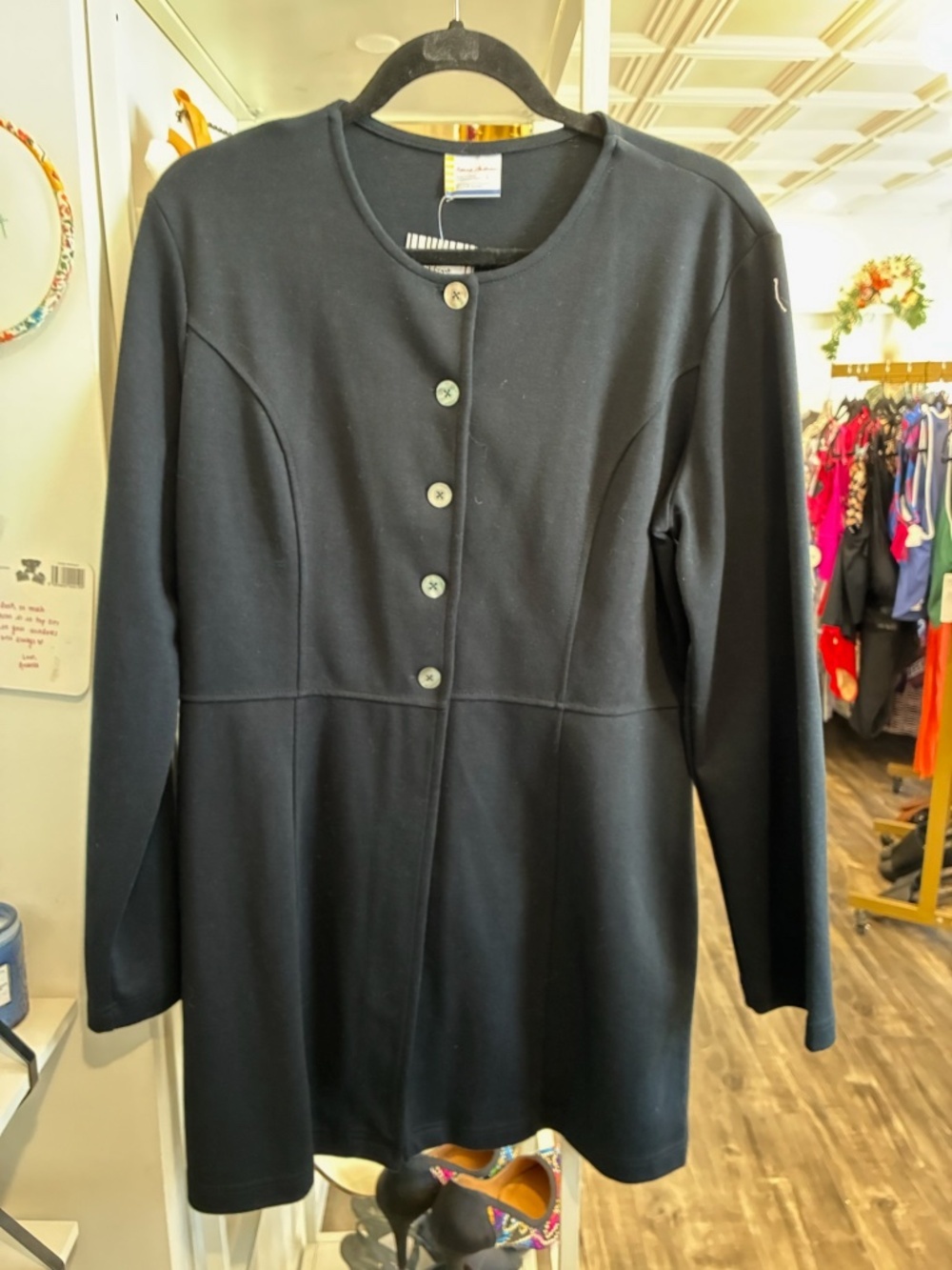 Hanna Andersson Black Button-Front Women’s tunic top